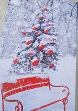 Stoffbanner „Weihnachtsbaum,“aus Fahnenstoff 2500 cm x 1000 cm schwer enflammbar