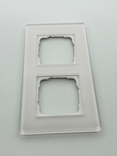 Gira Esprit 2-fach Rahmen für Schalter Steckdose Glas Weiß abgerundete Ecken