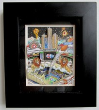 CHARLES FAZZINO **** 3D MINI NFL SUPER BOWL XL AUS 2009 **** GERAHMT ! TOP !