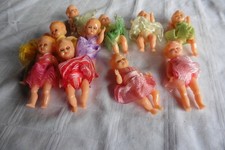 Vintage 11  kleine alte Babypuppe Puppenstube 7,5cm Schlafaugen Konvolut