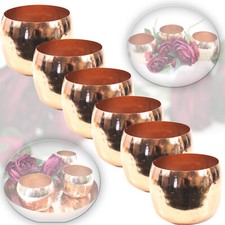 6 Stück WINDLICHTER KUPFER / GOLD | Kerzen-Schale Dekoschale Orient-Design