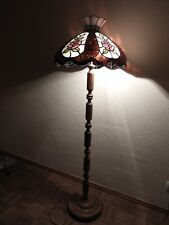 Stehlampe ,Schirm aus Tiffanyglas handgefertigt, 53cm Ø