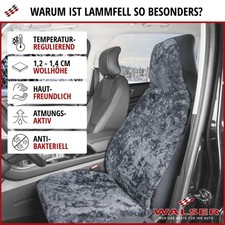 Autositzbezug Lammfell Lammfellbezug Zoya Autoschonbezug Lammfell anthrazit