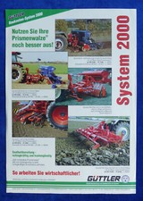 426) Güttler System 2000 Prismenwalze Kombi Saatbett - Prospekt Brochure 1999
