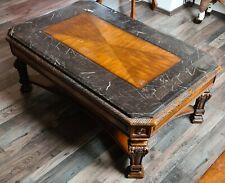 Wohnzimmertisch Couchtisch Holz Marmor Massiv Kolonialstil Vintage *Abholung*