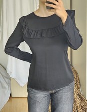 Hallhuber Schwarz Bluse M S