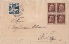 1912 BAYERN FLUGWOCHE NÜRNBERG BRIEF FLUGMARKE BAEC NÜRNBERG 17.10.1912 - FÜRTH