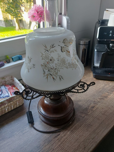 Vintage tischlampe runder - tischlampe,
