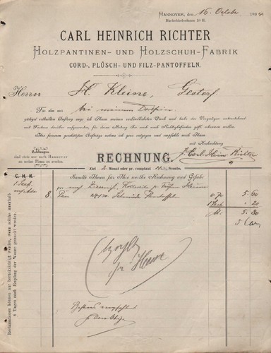 Hannover rechnung 1894 - rechnung,