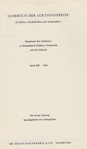 Band 1962 jahrbuch der - band,