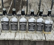 Jack Daniels Whiskey 6 x leere Flaschen 70 CL Upcycle Hochzeit Requisite Hausbar Basteln