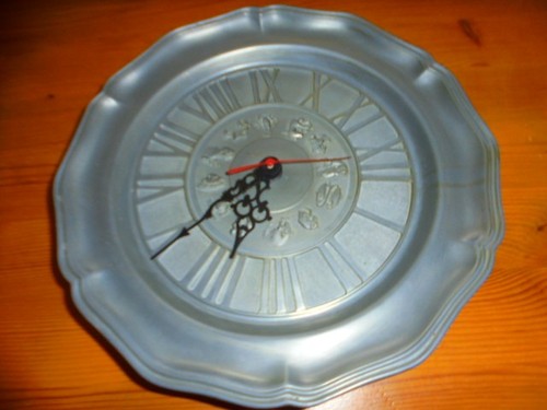 Alte zinn wanduhr - ,