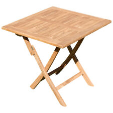 ECHT TEAK Klapptisch Holztisch Gartentisch Garten Tisch 80x80 cm JAV-AVES Holz