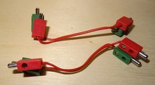 F819 Fischertechnik Elektronik  71021  Kabel Doppellitze 5cm lang mit 4 Steckern