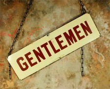Antikes Emaille Herren Schild