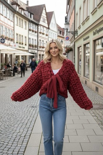 Handgestrickter chunky knit - chunky,