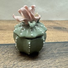 Porzellan Kaktus Dose mit