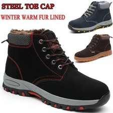 Herren Damen Warm Arbeitsschuhe Stahlkappe Sicherheitsschuhe Winterschuhe G38-46