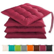 4er Set Sitzkissen 40x40x3cm Stuhlkissen Steppkissen Bodenkissen Gartenkissen