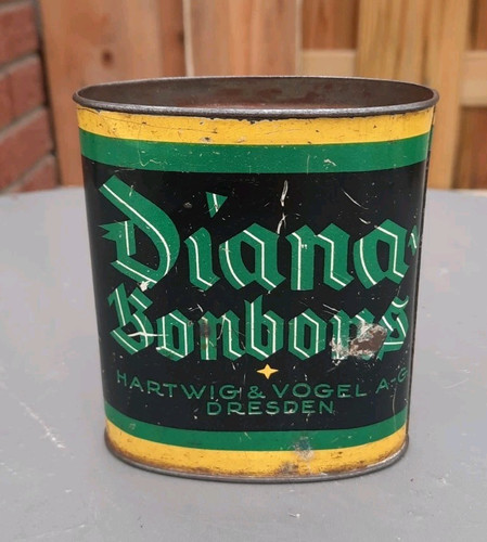 Antike blechdose hartwig - blechdose, &