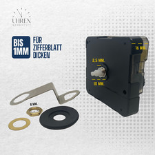 Quarzuhrwerk lautlos 10 mm Welle - ohne ticken - für DIY Tischuhr Wanduhr Neu