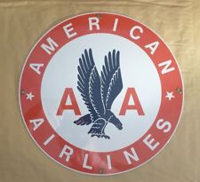American Airlines Emaille Schild Rund