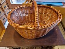 Natural Weidenkorb  Henkel Henkelkorb Tragekorb aus Weide 34cm x 48cm x 34 cm