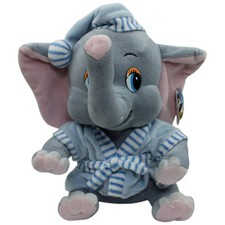 Nicky Toy Süßer Elefant im Bademantel & Mütze Kuscheltier 28cm Gebraucht Ele