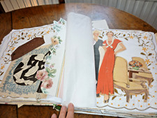 Art Junk Journal Collagen Buch leeres Fotoalbum bestückt m.Dokumenten 110 Seiten