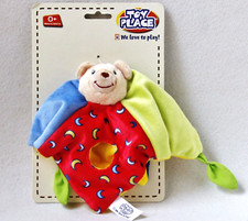 Toy Place Bär gelb rot blau NEU Schmusetuch Kuscheltuch Müller Teddy (T162)