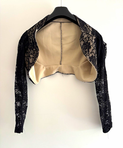 Damen spitzen bolero schwarz - spitzen-bolero,