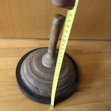 Alter Eisstock mit Holzgriff Holzeisstock Deko Eisstockschießen vintage Ø 25,5cm