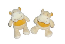 2 x Paradise Toys Hippo Nilpferd 17 cm Rassel Stofftier Kuscheltier Plüschtier