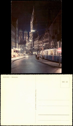 München marienplatz bei nacht - münchen,