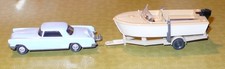 Wiking HO 1:87 Ford Continental mit Motorboot auf Anhänger