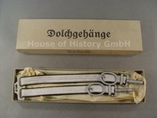 141789: Gehänge zum Heeres Offiziersdolch mit Pappkarton "Dolchgehänge"