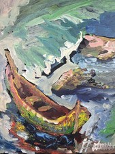 Ölbild Meer Portrait Bunt Modern Art Alexander Diener Kunst Unikat Wandbild Bild