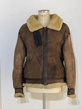 AVIREX Typ B-3 Flugjacke Schaffell braun Bomber Shearling Vintage