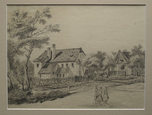 Dorfszene rückseite 1821 v - 1821,