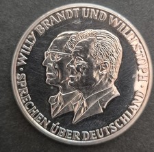 Silbermedaille 1970 Gipfeltreffen Brand - Stoph In Erfurt Kassel