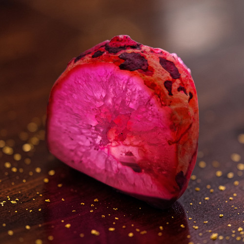 Achat-Geode-Teelichthalter