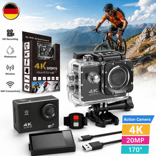 Wasserdichte actionkamera - 4k,