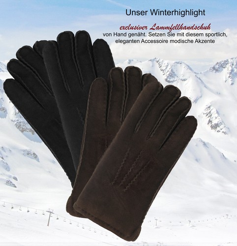 Handschuh aus echtem lammfell - echtem,