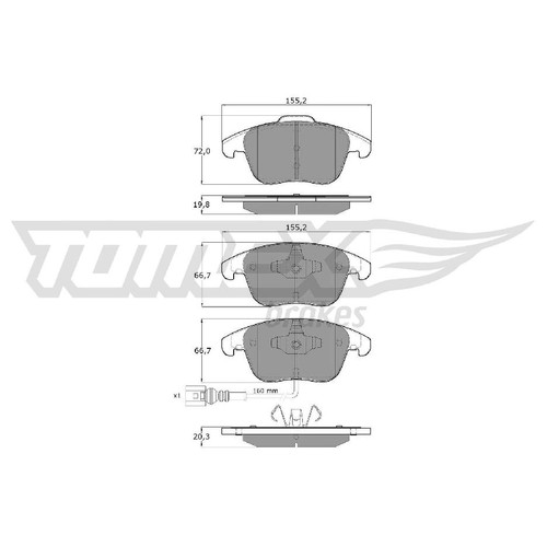 Tomex brakes bremsbelagsatz - tomex,