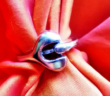 Ring Silber 800 Skandinavien Design skulptural Brutalist Punze Design antik