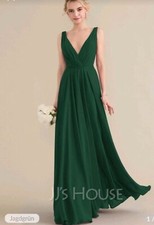 Abendkleid lang Tannengrün
