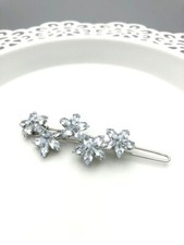 Blumen zirkonia haarspange - blumen,