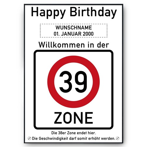 Geburtstag geschenk - 39.,