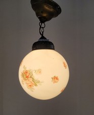 Deckenlampe Opalglas Messing