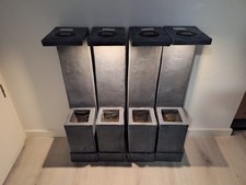 Solarleuchte Planter Pflanztopf Betonoptik LED Outdoor Garten Solarlampe Deko